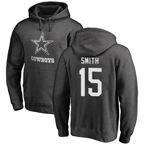 Men Dallas Cowboys Ash Devin Smith One Color #15 Pullover NFL Hoodie Sweatshirts->nfl t-shirts->Sports Accessory